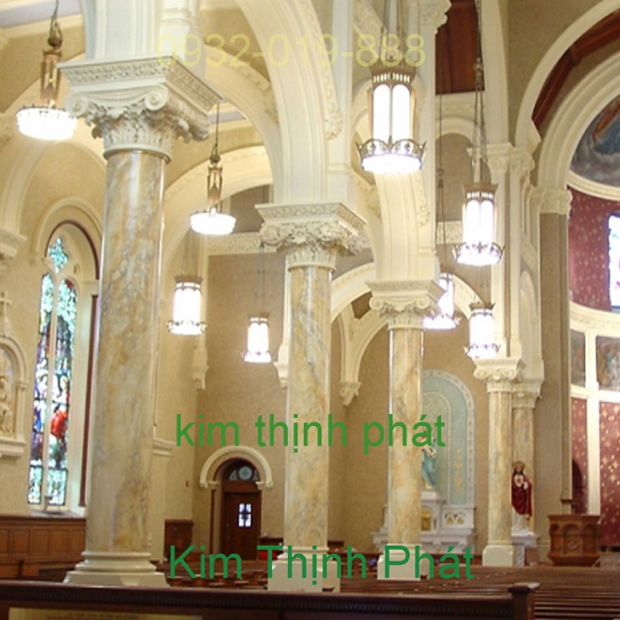 Đá marble, loại đá hoa cương ốp cột tròn Đá marble, loại đá hoa cương ốp cột tròn